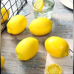 Vibrant Yellow Artificial Lemons- 10 nos.